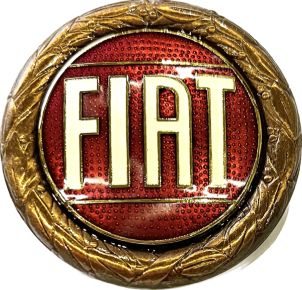 Fiat Emblem emailliert rund geschraubt 124 Spider Dino Spider 850